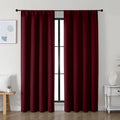 Simplebrand Ava Burgundy Blackout Curtains by Simplebrand