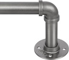 Zeerobee Curtain Rods for Windows 32 to 72, 1 Inch Industrial Wrap Around Grey by zeerobee