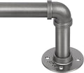 Zeerobee Curtain Rods for Windows 32 to 48, 1 Inch Industrial Wrap Around Grey by zeerobee