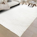 Washable Area Rugs 5x7 Rugs for Living Room Cream Faux Rabbit Fur Rug for by PhonzenuoCarpet