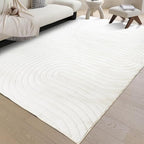 Washable Area Rugs 5x7 Rugs for Living Room Cream Faux Rabbit Fur Rug for by PhonzenuoCarpet