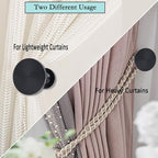 Curtain Tiebacks 2 Pack Curtain Holdbacks Zinc Alloy Curtain Tiebacks Wall - Image 3