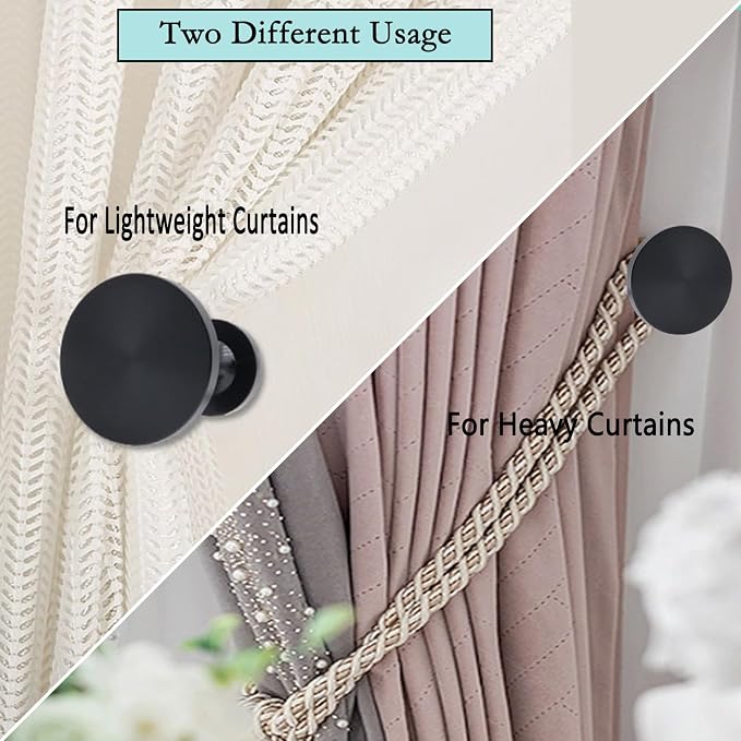 Curtain Tiebacks 2 Pack Curtain Holdbacks Zinc Alloy Curtain Tiebacks Wall - Image 3