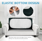 Leather Look Couch Cushion Covers Sofa Seat Slipcovers Sets Couches Furniture - Image 3