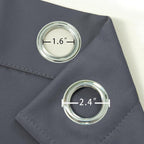 LEMOMO Blackout Curtains 66 x 72 Inch Long Grey Curtains Set of 2 Panels Room - Image 5