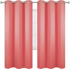LEMOMO Coral Thermal Blackout Curtains/42 x 72 Inch/Set of 2 Panels Room by Lemomo
