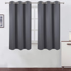 LEMOMO Grey Blackout Curtains for Bedroom Room Darkening Curtains/38 x 54 Inch by Lemomo