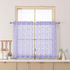 Chyhomenyc Light Purple Sheer Curtains 36 Inch Length, Light Filtering Leaf by Chyhomenyc
