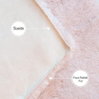 ORINOVA Pink Washable Fluffy Rug 5x7 Area Rugs - Image 5