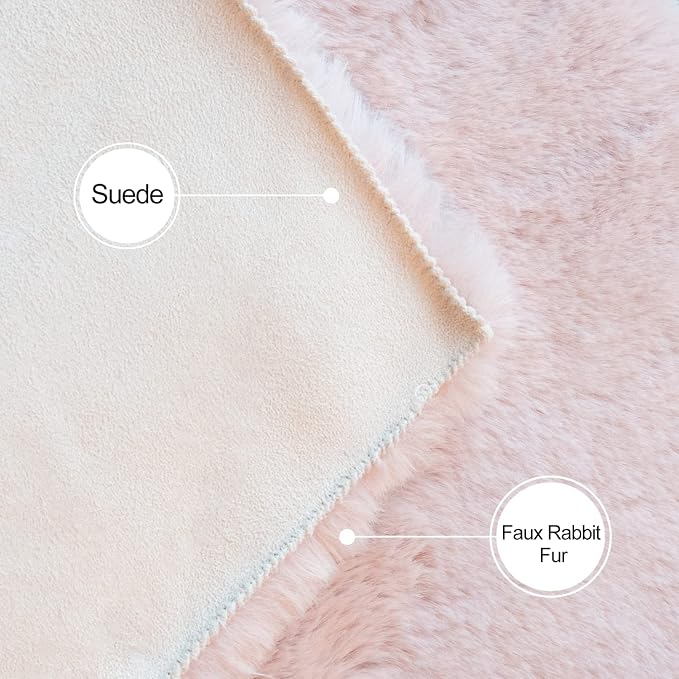 ORINOVA Fluffy Pink Washable Runner Rugs - Image 4