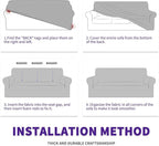ZNSAYOTX Super Stretch Couch Cover Love Seat Sofa Covers - Image 9