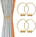 Melaluxe 4 Pack Magnetic Curtain Tiebacks, Decorative Curtain Holdbacks by Melaluxe
