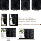 Chyhomenyc Black Sheer Curtains 84 Inch Length 2 Panels Set, Light Filtering - Image 3