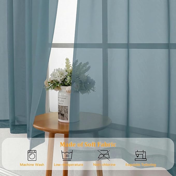 Gwine Extra Long Sheer Curtains 120 Inches Long - Image 8