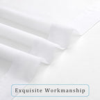 OWENIE Extra Long White Sheer Curtains 144 inch 2 Panels Set, Translucent - Image 6