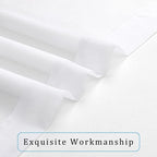 OWENIE White Sheer Curtains for Kitchen Valance Set of 2, Small Short Modern - Image 3
