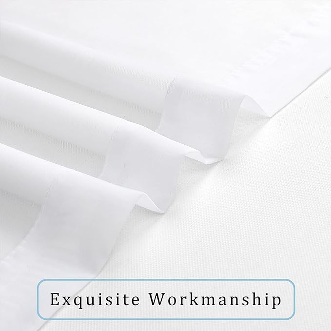 OWENIE Sheer White Curtains, Sheer Curtains 63 inch Length 2 Panels Set - Image 4