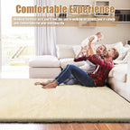 8x10 Fluffy Area Rugs for Living Room, Shag Area Rug for Bedroom, Ivory Soft - Image 7