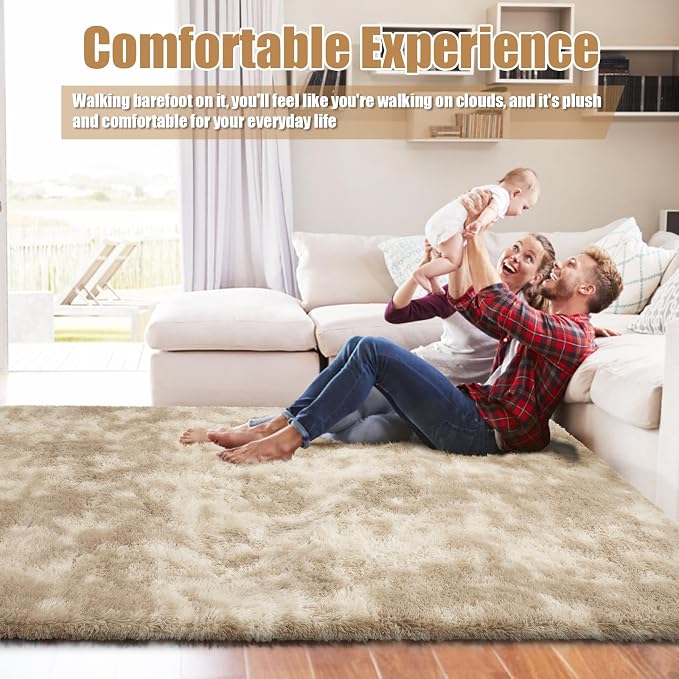 Ultra Soft Fluffy Area Rugs for Bedroom Living Room 10x14, Nursery Rug - Image 6