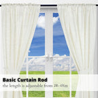 Yafa Home Fashion Heavy Duty Single Standard Adjustable Curtain Rod Hardware - Image 3