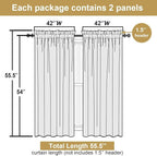 Lecloud Leia Black Sheer Curtains - Image 3