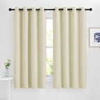NICETOWN Beige Blackout Curtains 63 inches Long, Grommet Room Darkening Window by NICETOWN