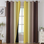 Estelar Textiler Brown and Yellow Blackout Curtains by ESTELARTEXTILER