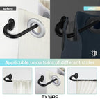 TVWOO 2 Pack Wrap Around Curtain Rods, 5/8 Inch Adjustable Blackout Curtain Rod - Image 3