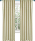 Deconovo Blackout Curtains, Thermal Insulated, W52 x L63 2 Panels, Back Tab by Deconovo