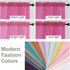 Extra Long Sheer Hot Pink Curtains - Image 6