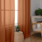 OWENIE Sheer Curtains 72 Inches Long 2 Panels Set, Light Filtering Sheer - Image 6