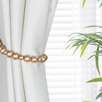 2 Pieces Wood Bead Curtain Tieback Boho Curtain Tiebacks Curtain Holdbacks - Image 3