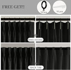 IVAPUPU Pinch Pleated Curtains 90 Inches Long, Light Filtering Thick Linen - Image 3