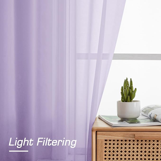 OWENIE Sheer Curtains 84 inches Long - Image 4