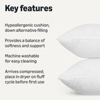 Amazon Basics Square Hypoallergenic Pillow Insert, Sofa Bed Couch Decorative - Image 2