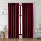 Simplebrand Ava Burgundy Blackout Curtains by Simplebrand
