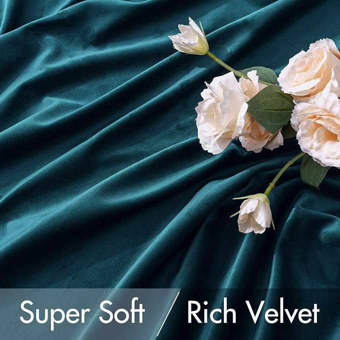 MIULEE Blue Velvet Curtains 96 inches 2 Panels - Image 4