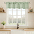 OVZME Valance for Windows, Light Filtering Faux Linen Textured Small Short by OVZME