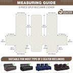 TAOCOCO 100% Waterproof Recliner Sofa Covers, Non Slip Split Couch Covers - Image 2