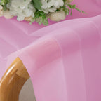 Chyhomenyc Sheer Pink Curtains 90 inches Long 2 Panels, Light Filtering Soft - Image 4