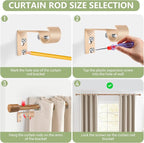 5/8” Diameter Curtain Rods 30-60 Inch, - Image 4