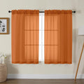 Gwine Burnt Orange Sheer Curtains by Gwine