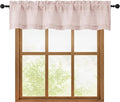 OWENIE Blush Pink Valances for Windows 1 Pcs, Light Filtering Textured by OWENIE