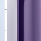 Yakamok Greyish White and Lavender Purple Ombre Curtains, Light Blocking - Image 7