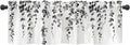 Watercolor Grey Leaves Window Valance by debraleye