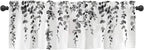 Watercolor Grey Leaves Window Valance by debraleye