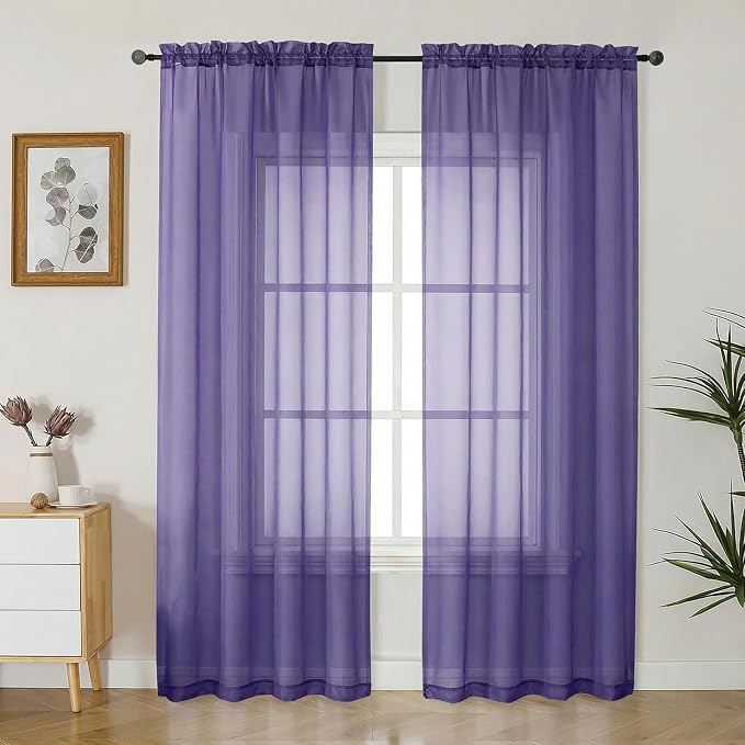 Gwine Sheer Curtains 84 Inches Long by Gwine