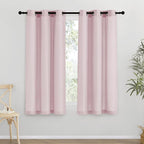 NICETOWN Blush Pink Short Linen Curtains by NICETOWN
