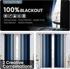 SimpleHome Ombre 100% Blackout Curtains - Image 5