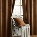 MIULEE Velvet Curtains Chocolate Elegant Grommet Thermal Insulated Soundproof - Image 6